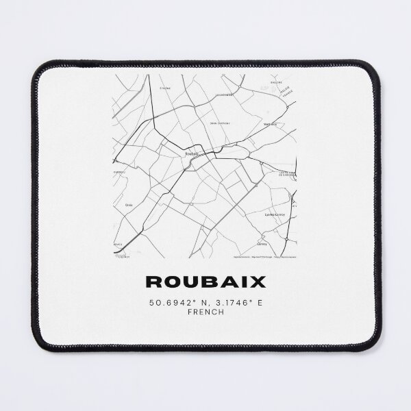Item preview, Minimalist Roubaix Map Art - France City Coordinates Design designed and sold by RM-Journey.