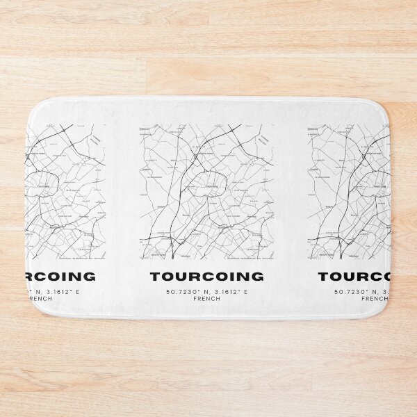 Item preview, Minimalist Tourcoing Map Art - France City Coordinates Design designed and sold by RM-Journey.