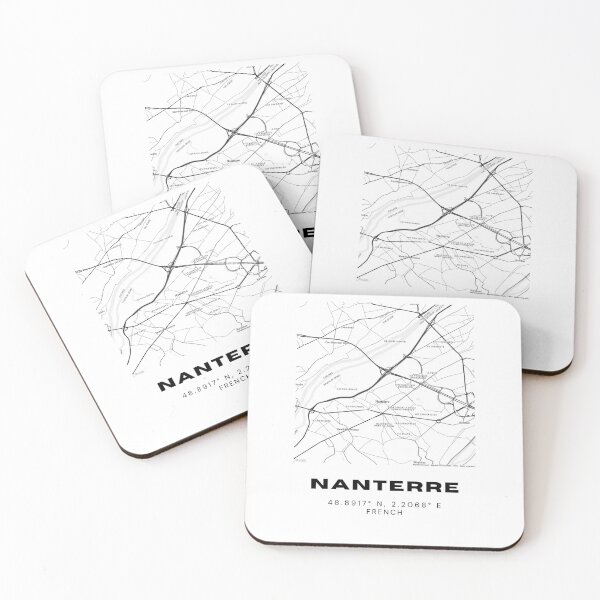 Item preview, Minimalist Nanterre Map Art - France City Coordinates Design designed and sold by RM-Journey.