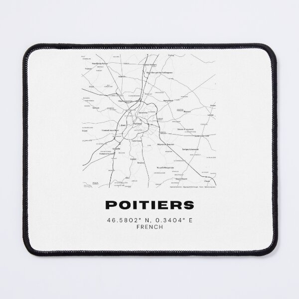 Item preview, Minimalist Poitiers Map Art - France City Coordinates Design designed and sold by RM-Journey.