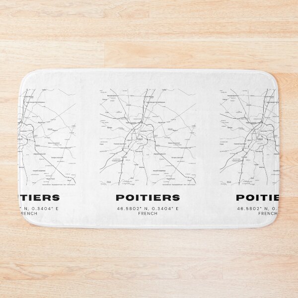 Item preview, Minimalist Poitiers Map Art - France City Coordinates Design designed and sold by RM-Journey.