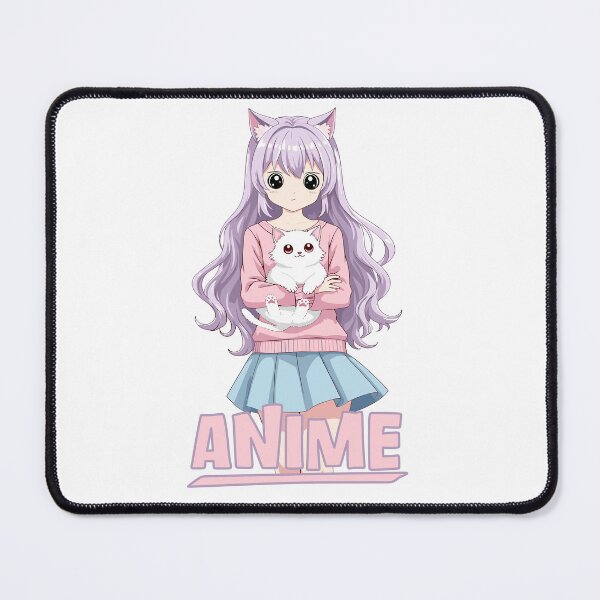 Item preview, Anime girl with cat designed and sold by MaveArts.