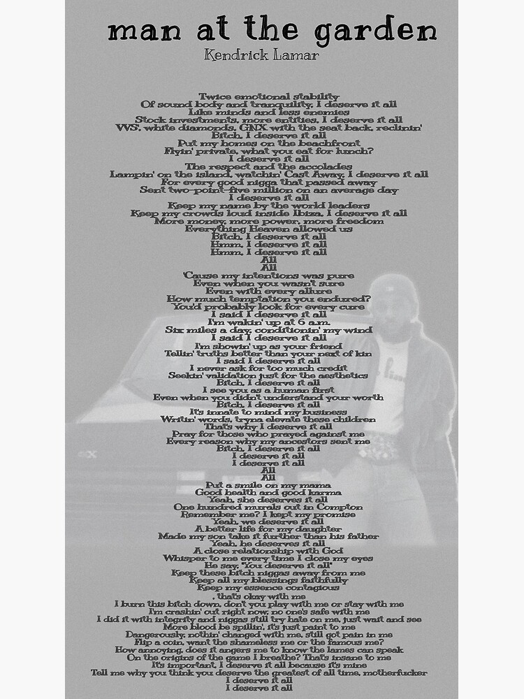 Kendrick Lamar song lyrics  Greeting Card