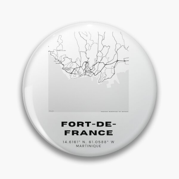 Item preview, Minimalist Fort-de-France Map Art - Martinique City Coordinates Design designed and sold by RM-Journey.