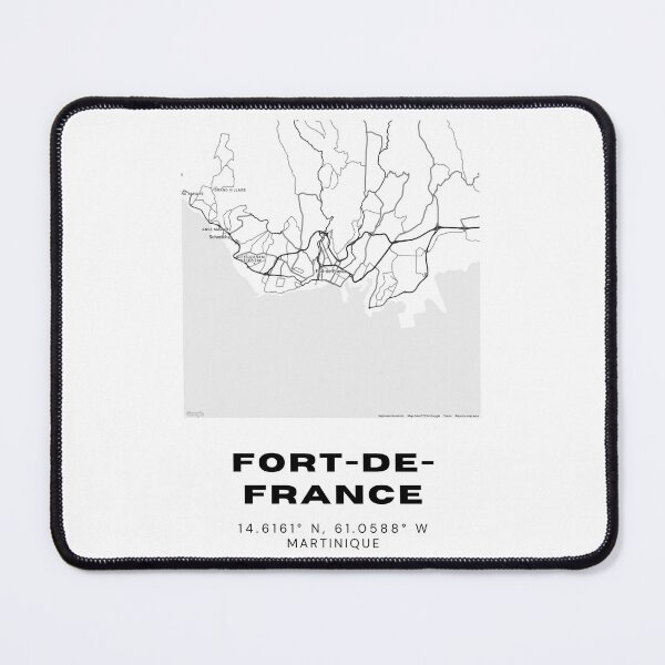 Item preview, Minimalist Fort-de-France Map Art - Martinique City Coordinates Design designed and sold by RM-Journey.