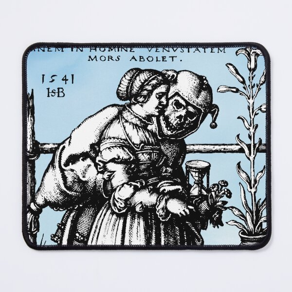 Item preview, Jester Death and the Maiden Renaissance Engraving Hans Sebald Beham designed and sold by Pixelchicken.