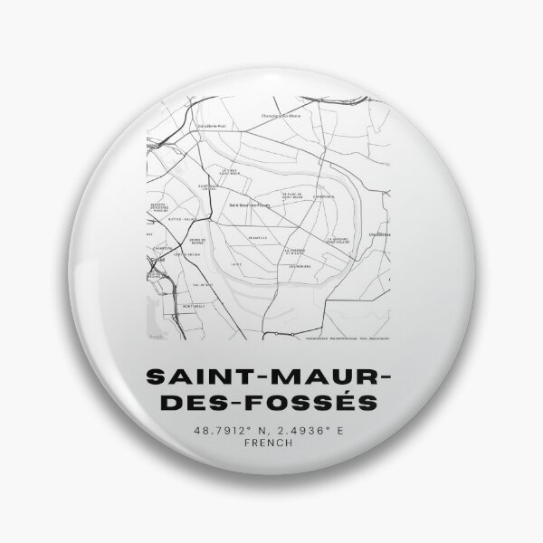 Item preview, Minimalist Saint-Maur-des-Fossés Map Art - France City Coordinates Design designed and sold by RM-Journey.