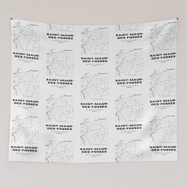 Item preview, Minimalist Saint-Maur-des-Fossés Map Art - France City Coordinates Design designed and sold by RM-Journey.