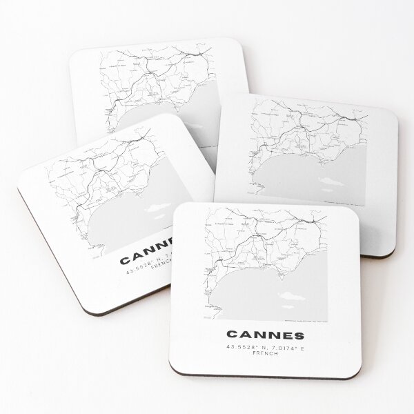 Item preview, Minimalist Cannes Map Art - France City Coordinates Design designed and sold by RM-Journey.