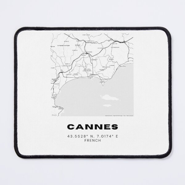 Item preview, Minimalist Cannes Map Art - France City Coordinates Design designed and sold by RM-Journey.