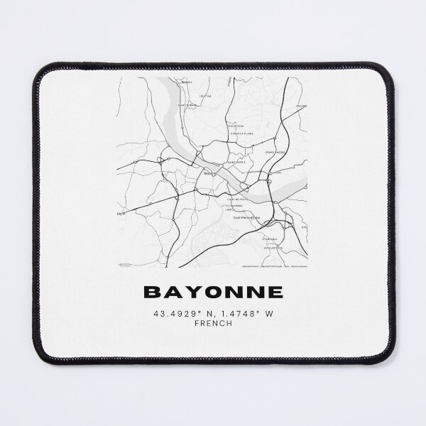 Item preview, Minimalist Bayonne Map Art - France City Coordinates Design designed and sold by RM-Journey.