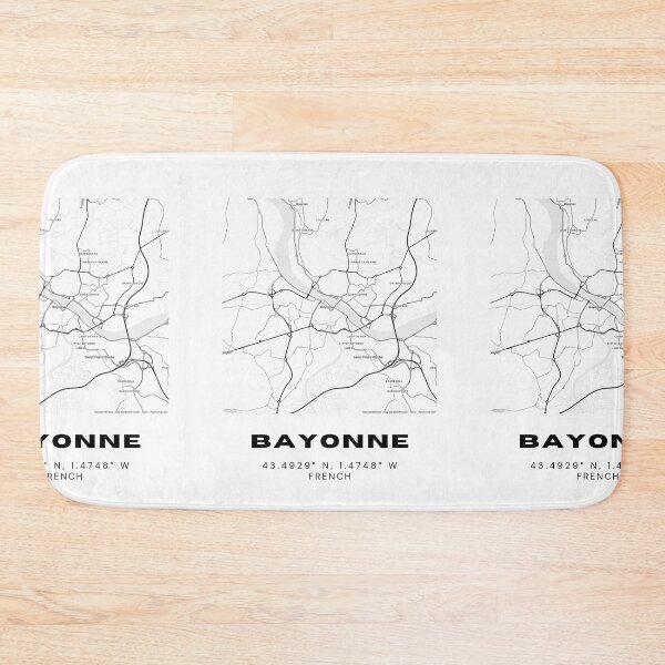 Item preview, Minimalist Bayonne Map Art - France City Coordinates Design designed and sold by RM-Journey.