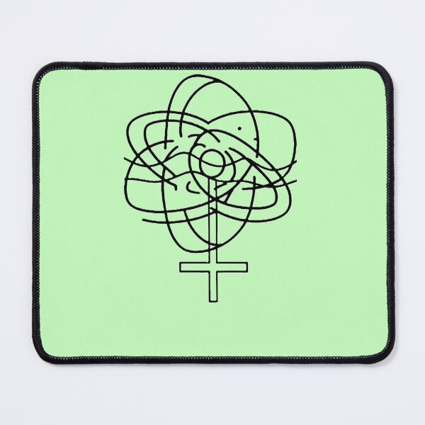 Item preview, The atom of atheism and the upside down cross designed and sold by artistry2024.