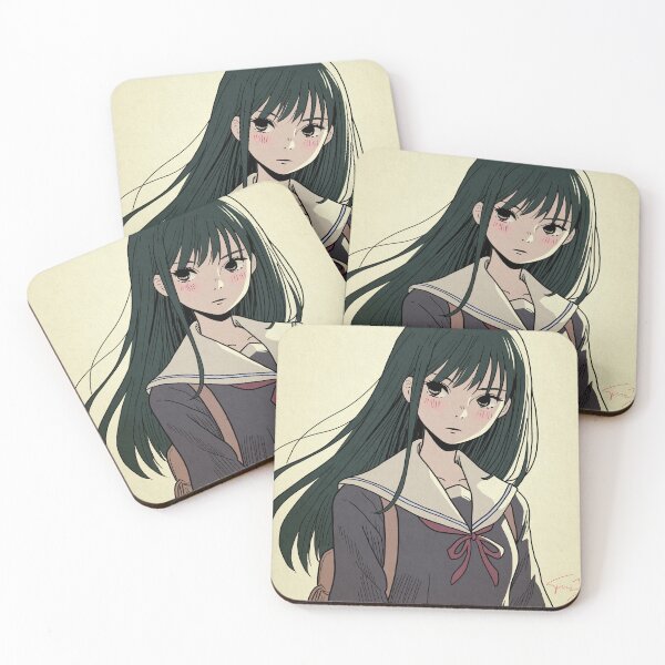 Item preview, Serious Anime Schoolgirl – Vintage Anime Art designed and sold by AirForceTuan.