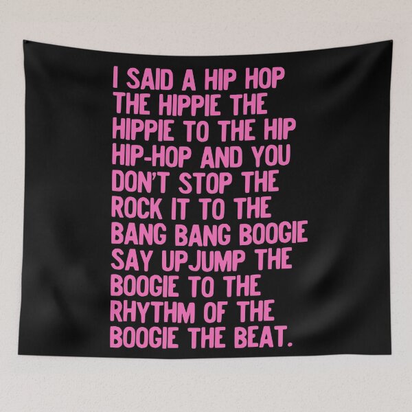 Item preview, Hip-Hop Lyric Wall Art - "Rapper’s Delight" Retro Typography Print designed and sold by HoneymoonHotel.