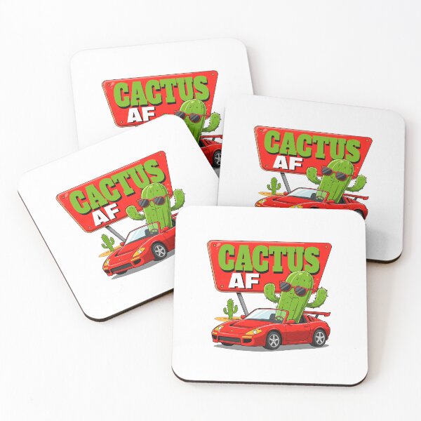 Item preview, Cactus AF - Cool Cactus Driving Red Sports Car designed and sold by AnAzArt.
