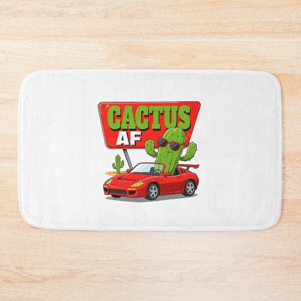 Item preview, Cactus AF - Cool Cactus Driving Red Sports Car designed and sold by AnAzArt.