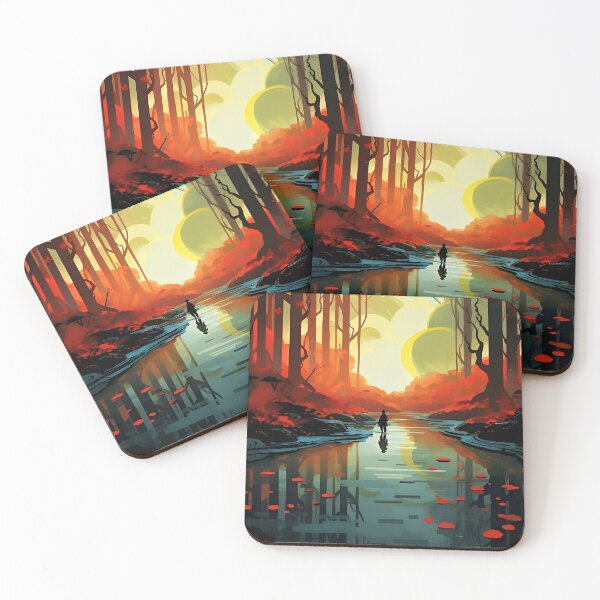 Item preview, Mystical Fiery Forest with Enchanted Reflections designed and sold by Amr Siam.