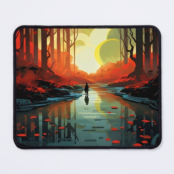 Item preview, Mystical Fiery Forest with Enchanted Reflections designed and sold by Amr Siam.