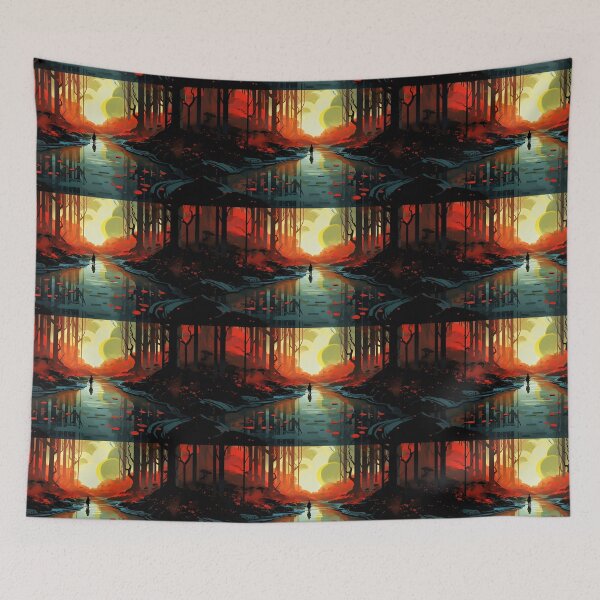 Item preview, Mystical Fiery Forest with Enchanted Reflections designed and sold by Amr Siam.