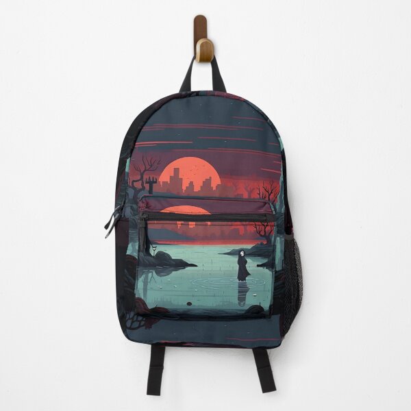 Item preview, Dark Fantasy Dystopian Landscape with Mysterious Figure designed and sold by Amr Siam.