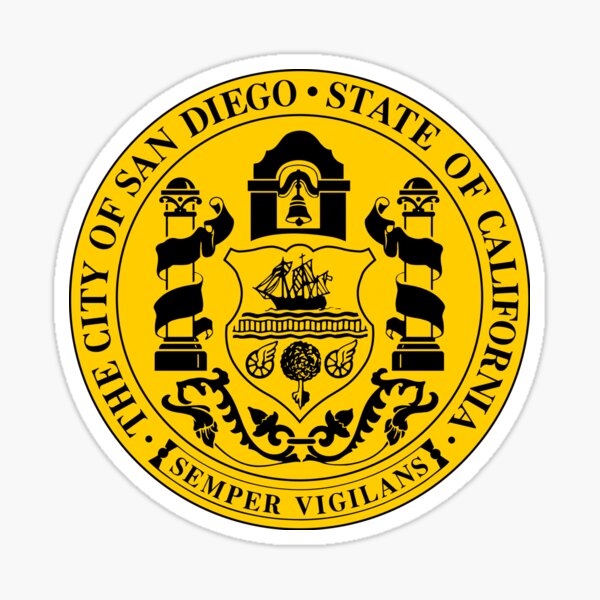 1x STICKER San Diego city seal California bumper decal Car Exterior