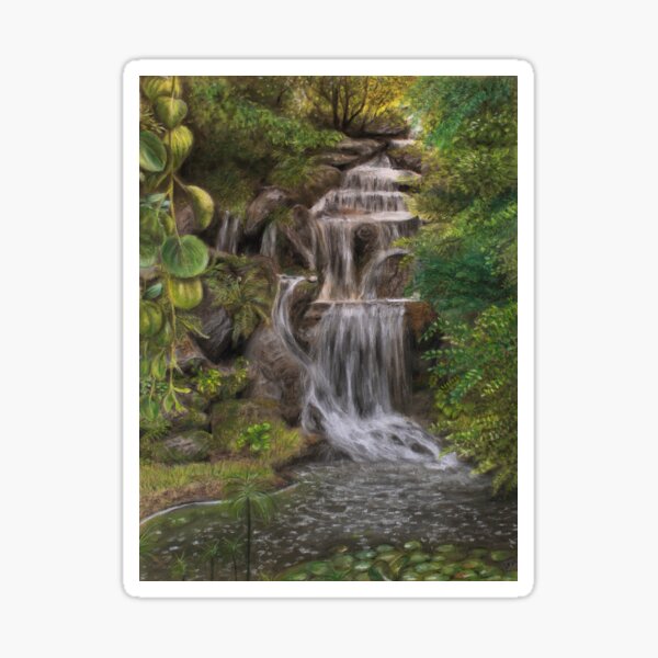 Waterfall at VanDusen Sticker