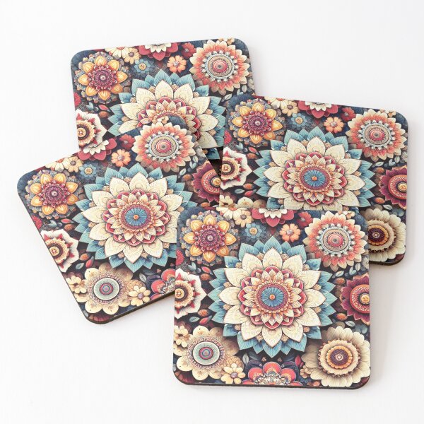 Item preview, Vibrant Boho Mandala Floral Artwork designed and sold by mcaussieb.