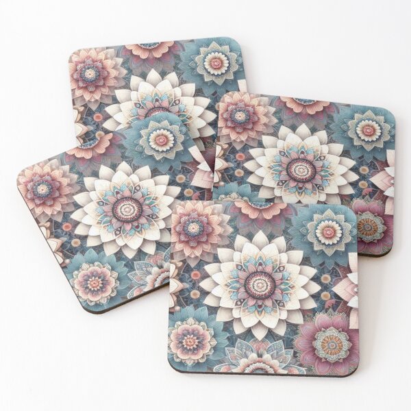 Item preview, Elegant Pastel Mandala Floral Clusters designed and sold by mcaussieb.