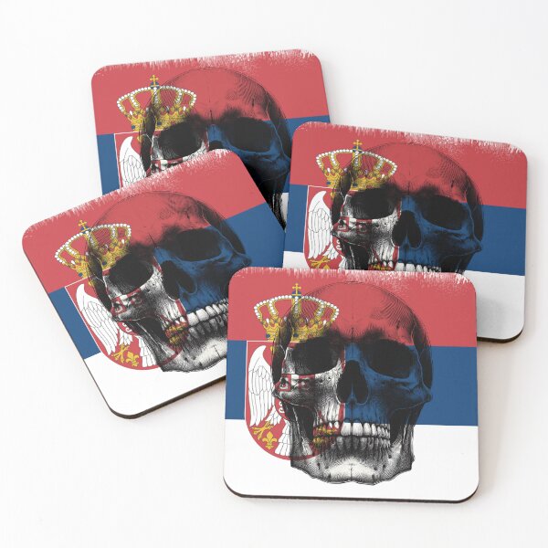 Item preview, SERBIA SKULL FLAG NATION RAREART COUNTRY HALLOWEEN #ogirdor designed and sold by ogirdorgraphics.