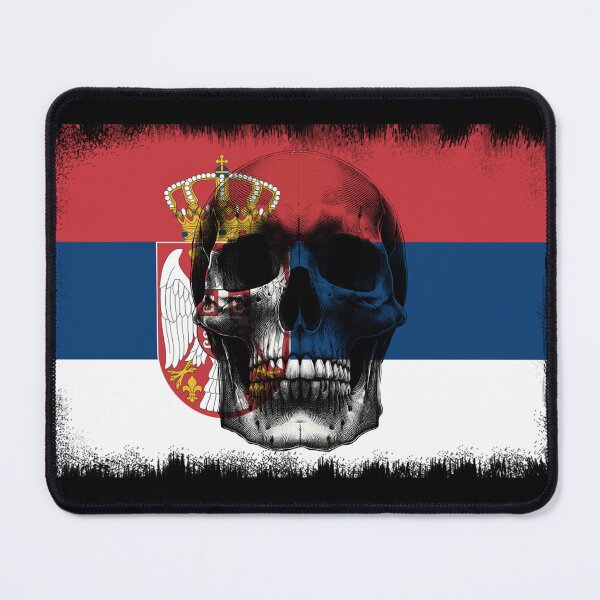 Item preview, SERBIA SKULL FLAG NATION RAREART COUNTRY HALLOWEEN #ogirdor designed and sold by ogirdorgraphics.