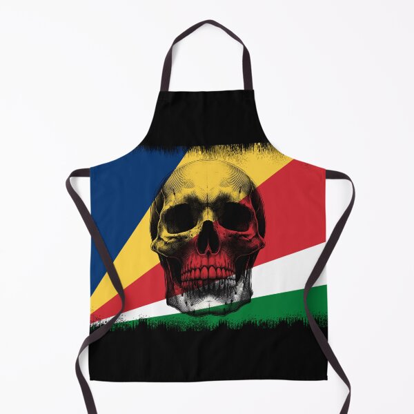 Item preview, SEYCHELLES SKULL FLAG NATION RAREART COUNTRY HALLOWEEN #ogirdor designed and sold by ogirdorgraphics.
