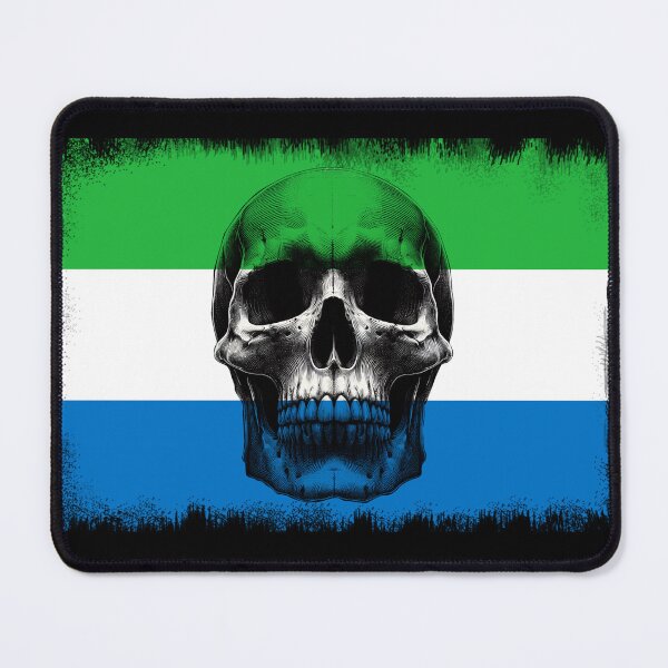 Item preview, SERRA LEONE SKULL FLAG NATION RAREART COUNTRY HALLOWEEN #ogirdor designed and sold by ogirdorgraphics.