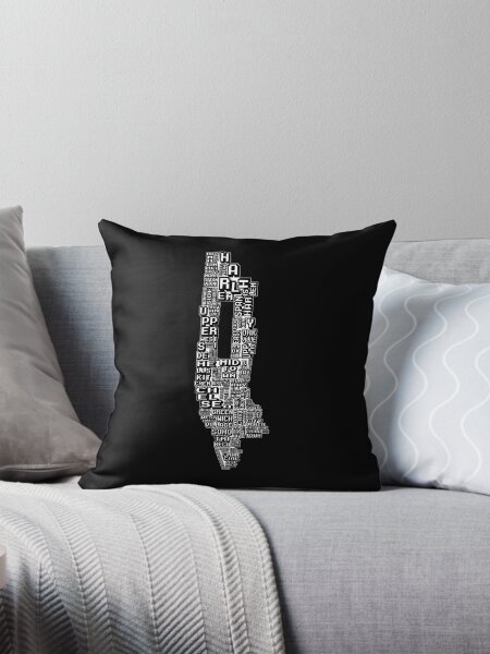 Item preview, Manhattan Detailed Neighborhood Map - New York City (BW) designed and sold by acquiesce13.