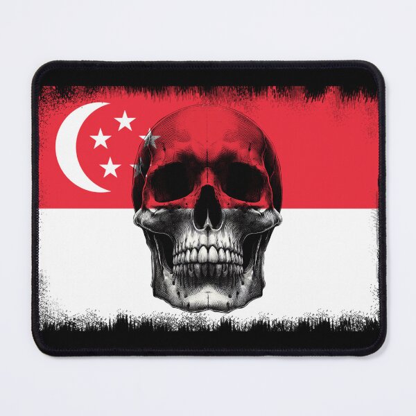 Item preview, SINGAPORE SKULL FLAG NATION RAREART COUNTRY HALLOWEEN #ogirdor designed and sold by ogirdorgraphics.