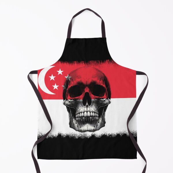 Item preview, SINGAPORE SKULL FLAG NATION RAREART COUNTRY HALLOWEEN #ogirdor designed and sold by ogirdorgraphics.