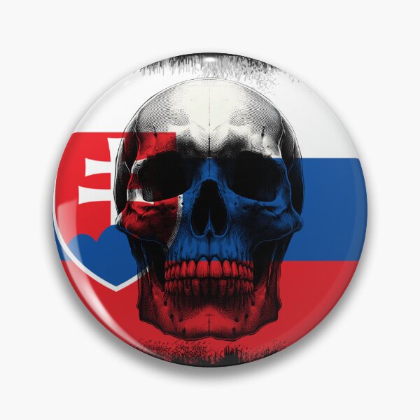 Item preview, SLOVAKIA SKULL FLAG NATION RAREART COUNTRY HALLOWEEN #ogirdor designed and sold by ogirdorgraphics.