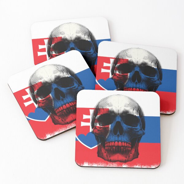 Item preview, SLOVAKIA SKULL FLAG NATION RAREART COUNTRY HALLOWEEN #ogirdor designed and sold by ogirdorgraphics.