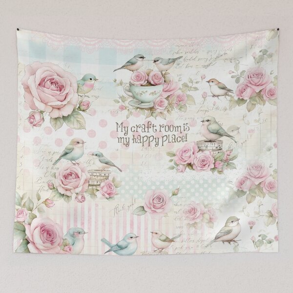 Item preview, Whimsy & Roses - Aqua Craft Room designed and sold by ShabbyArtCo.