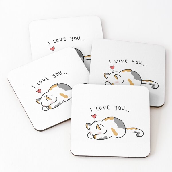 Item preview, Cute Tricolor Cat I Love You designed and sold by LiberumAqua.