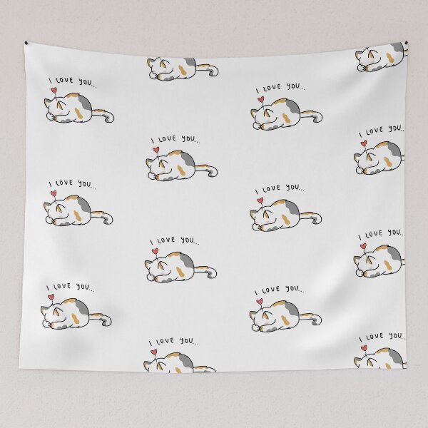 Item preview, Cute Tricolor Cat I Love You designed and sold by LiberumAqua.