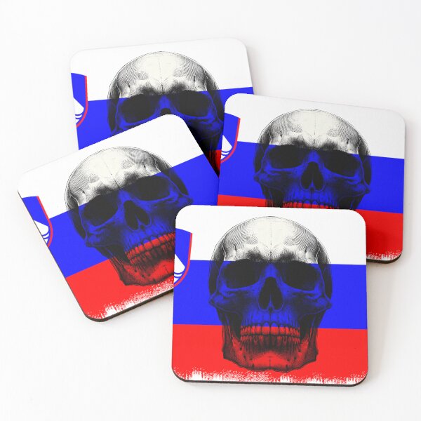 Item preview, SLOVENIA SKULL FLAG NATION RAREART COUNTRY HALLOWEEN #ogirdor designed and sold by ogirdorgraphics.