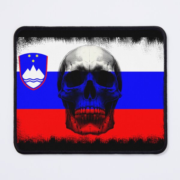 Item preview, SLOVENIA SKULL FLAG NATION RAREART COUNTRY HALLOWEEN #ogirdor designed and sold by ogirdorgraphics.