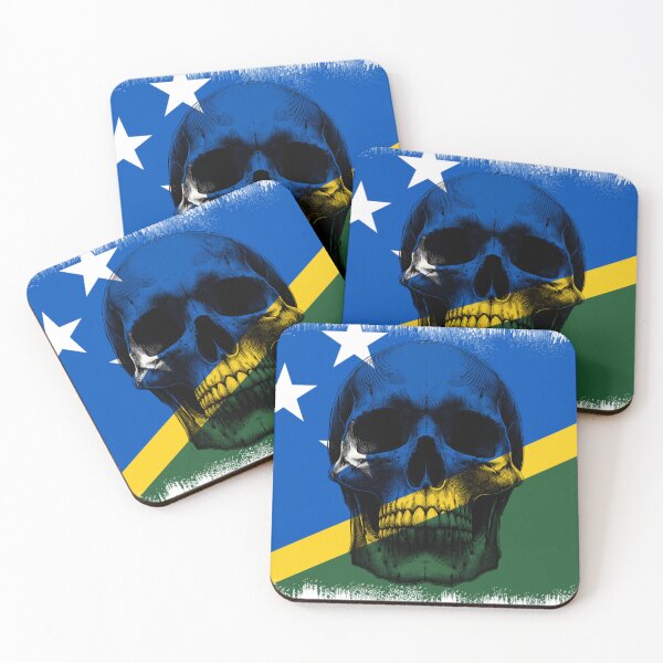 Item preview, SOLOMON ISLANDS SKULL FLAG NATION RAREART COUNTRY HALLOWEEN #ogirdor designed and sold by ogirdorgraphics.