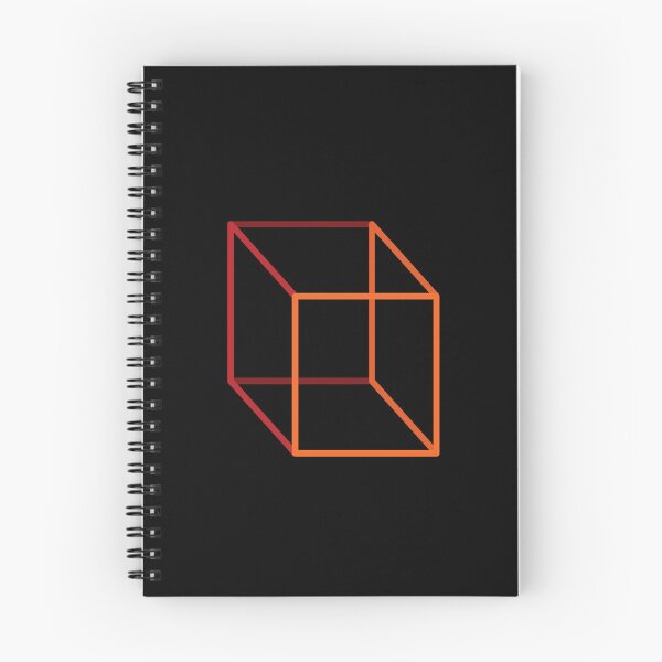 Item preview, Geomety, orange cube outline designed and sold by Revolution  Australia.