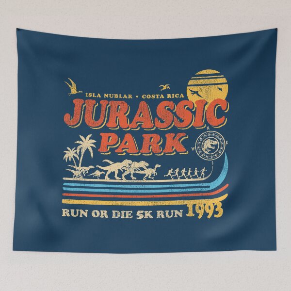Item preview, Dinosaur Park Run or Die 1993 Worn designed and sold by Alema Art.