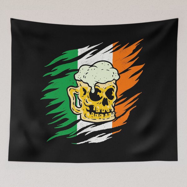 Artikelvorschau, Lustiges Skelettbier: Irish Flag Skull Brew entworfen und verkauft von ImaginarStore.