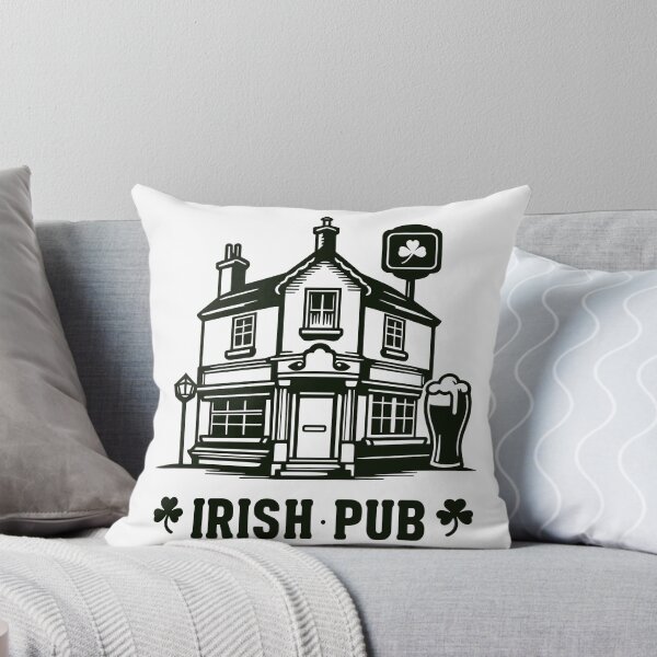 Item preview, Traditional Irish Pub with Shamrock and Beer designed and sold by theartfulaspie.