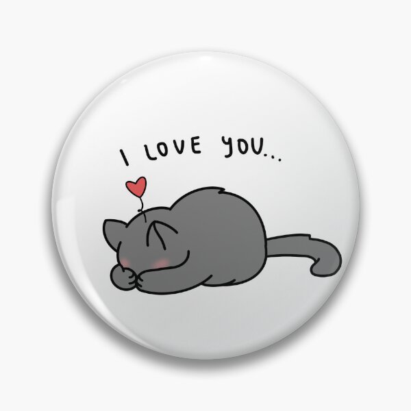 Item preview, Cute Gray Cat I Love You designed and sold by LiberumAqua.