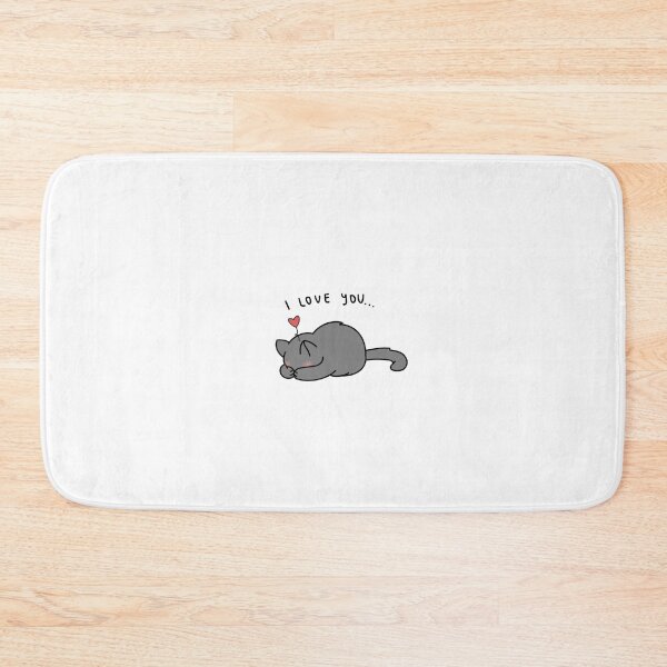 Item preview, Cute Gray Cat I Love You designed and sold by LiberumAqua.